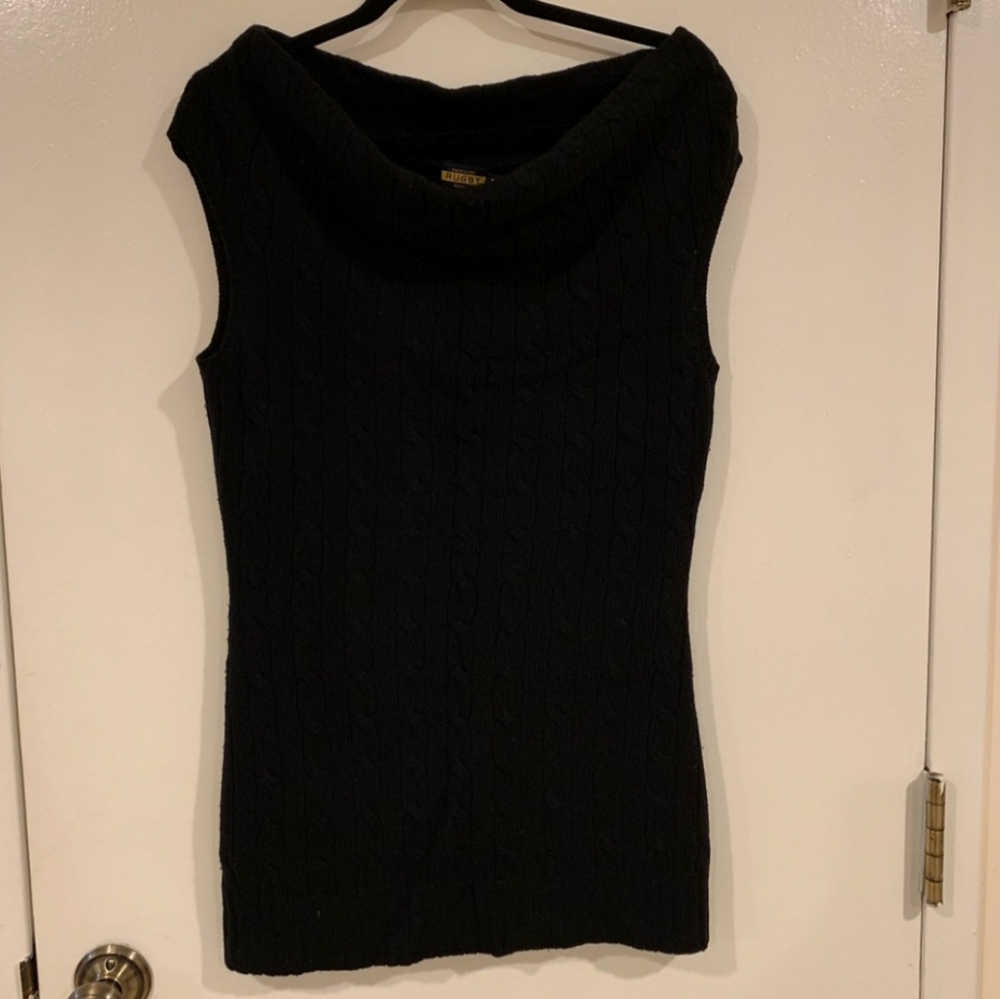 Ralph Lauren cable wool knit tunic sweater vest